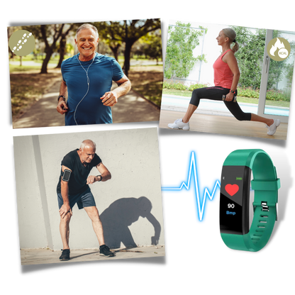 Smartwatch mit Herzfrequenzanzeige Schlaftracking und Benachrichtigungen