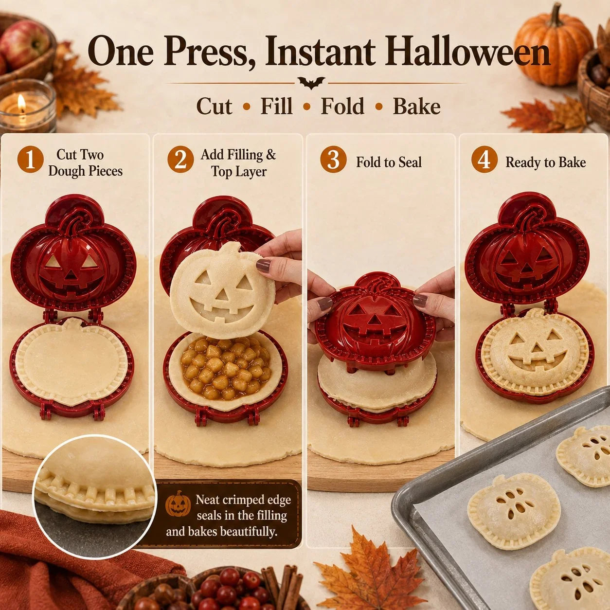 1+1 in kaching - Halloween Mini-Pie-Former 8 Motive | SpookEase