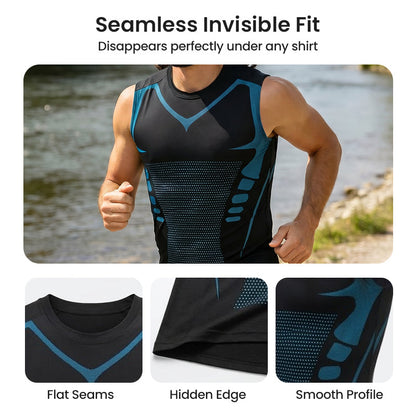 1+1 in kaching - Kompressions-Tanktop für Männer schlankmachend | CoreSlim