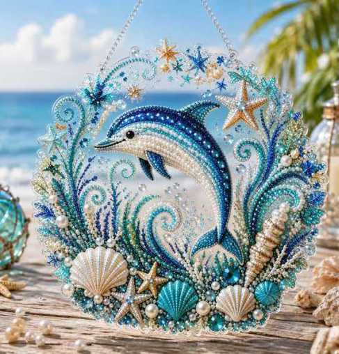 DIY Perlenbild Meerestiere mit 3D-Effekt
