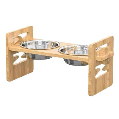 GlideBowl – Erhöhter Futternapf-Ständer aus Holz | 50 % RABATT