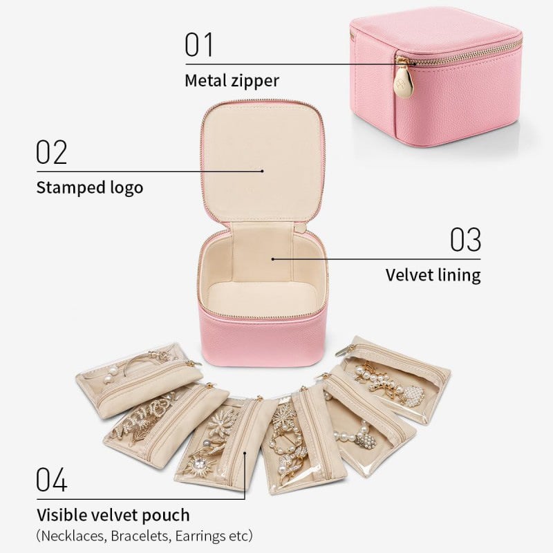 Schmuck-Organizer mit 12 Reißverschlusstaschen | JewelVault™