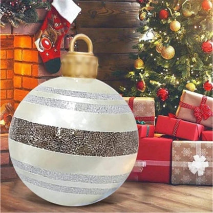 Aufblasbare Weihnachtskugel 60 cm – wetterfeste Deko für Innen und Außen, viele Designs