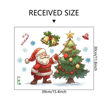 3D Weihnachtsmann Wandsticker aus PVC