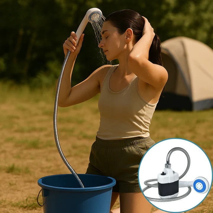 50% RABATT | TrailShower™ – Die mobile Campingdusche mit Powerdruck | Sauber & Erfrischt überall