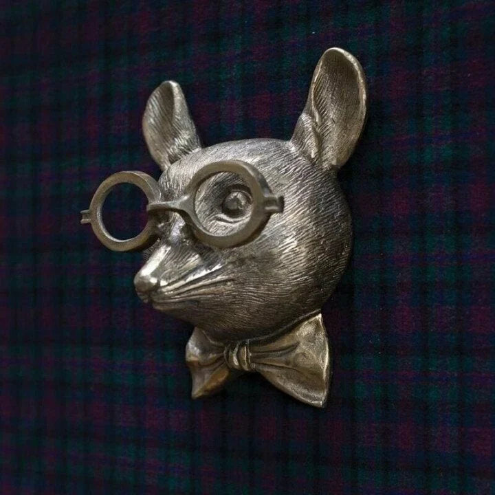 Tierkopf-Wanddeko aus Kunstharz – handbemalt