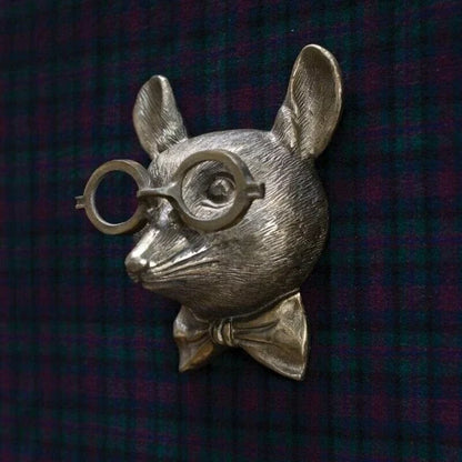 Tierkopf-Wanddeko aus Kunstharz – handbemalt