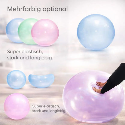BlubberBall | Aufblasbarer Spielball XXL | Bunter Gummiball für Kinder