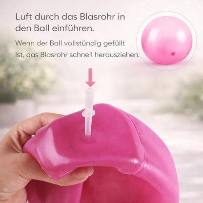 BlubberBall | Aufblasbarer Spielball XXL | Bunter Gummiball für Kinder