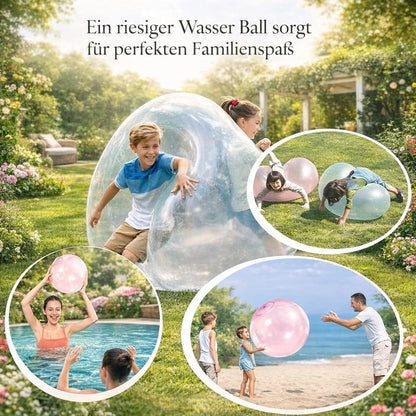 BlubberBall | Aufblasbarer Spielball XXL | Bunter Gummiball für Kinder