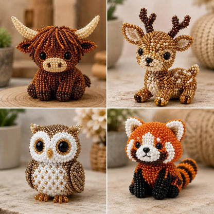 3D-Perlentiere Bastelset für Anfänger | BeadCraft Bliss