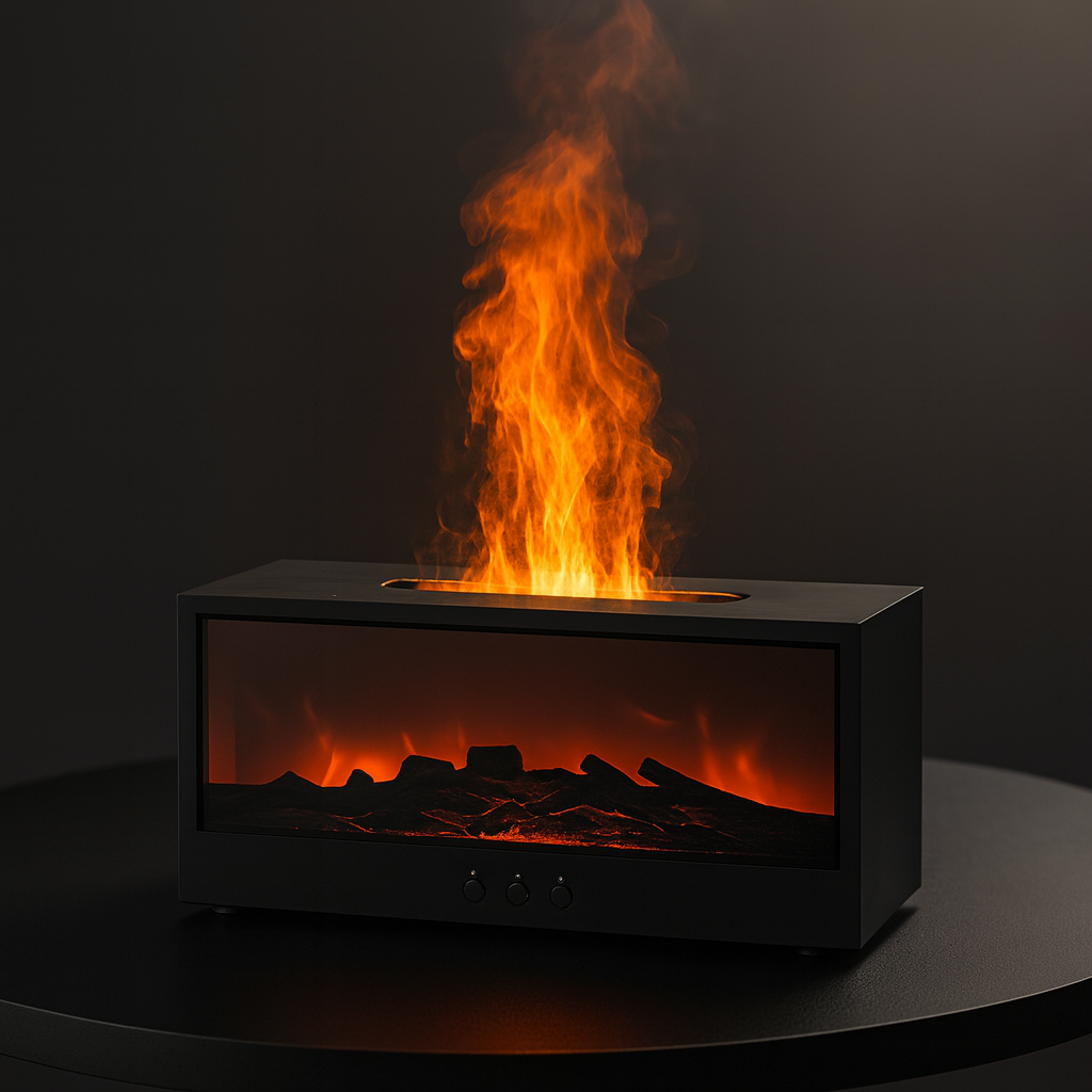 Fireplace Flame Mist Luftbefeuchter – Realistische Kaminflammen für Entspannung & Wohlbefinden