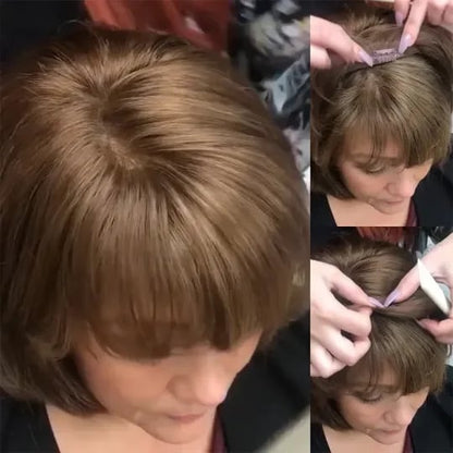 Haar Topper aus 100 Prozent Remy Echthaar mit Clip In System
