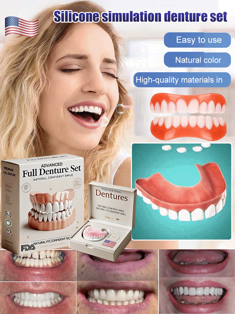 50% RABATT | Zahnprothese Set - Natürliches Lächeln & Anpassbare Passform | Wiederverwendbar