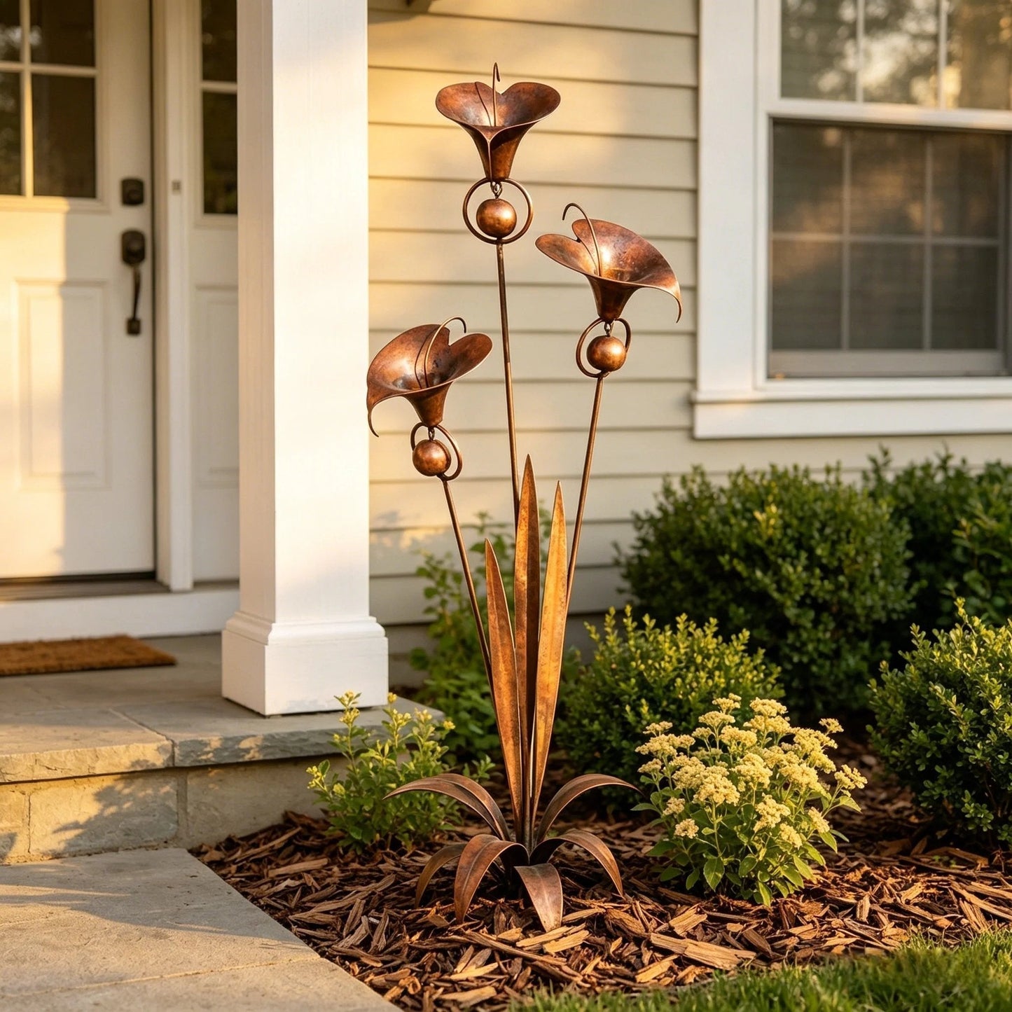 CallaChime™ | Handgefertigter Gartenstab mit Klangspiel