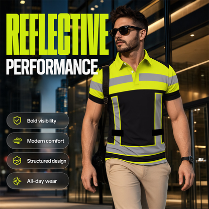 Warnschutz-Shirt mit Reflektorstreifen Kurzarm