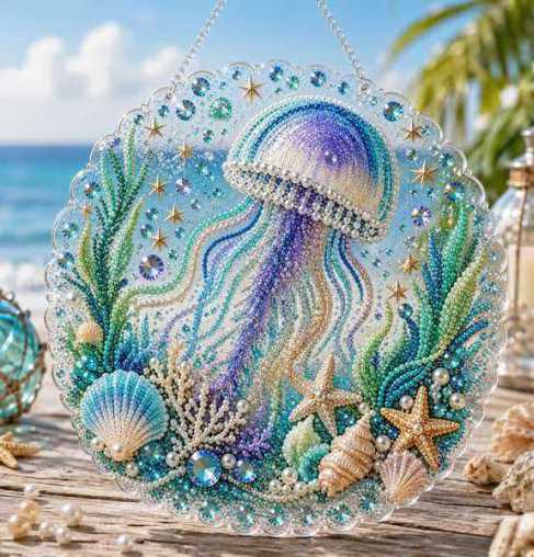 DIY Perlenbild Meerestiere mit 3D-Effekt