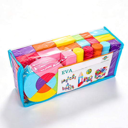 ColorBurst Blocks – 52-teiliges EVA-Schaumstoff-Bauset | 50 % RABATT