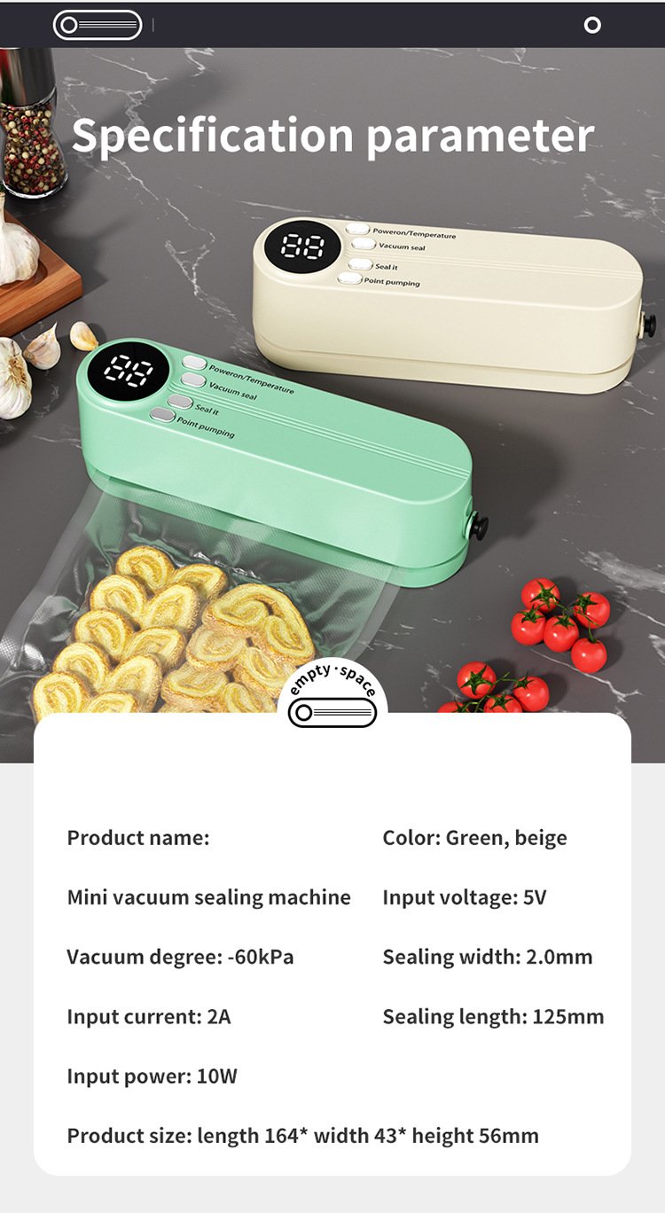 50% RABATT | Kabelloses Mini-Vakuumiergerät – Frische auf Knopfdruck