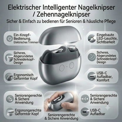 Elektrische Nagelschere mit LED-Licht | Klippglöd