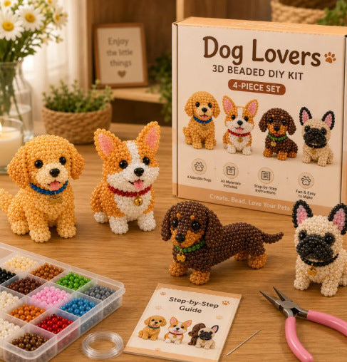 3D-Perlentiere Bastelset für Anfänger | BeadCraft Bliss