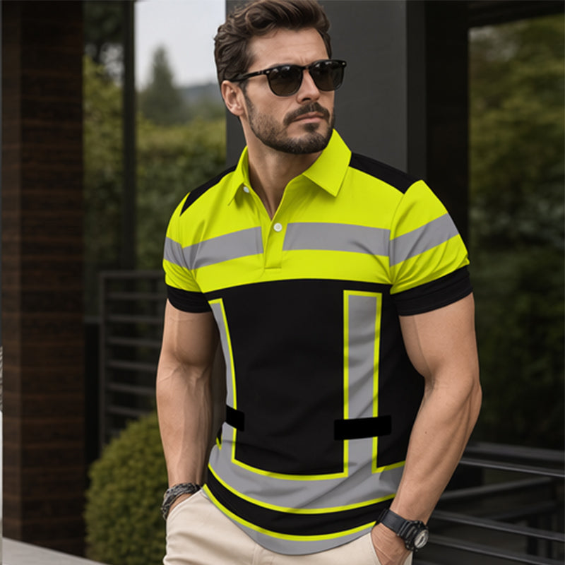 Warnschutz-Shirt mit Reflektorstreifen Kurzarm