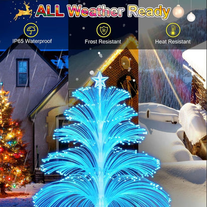 Solar Weihnachtsbäume leuchten in 7 Farben