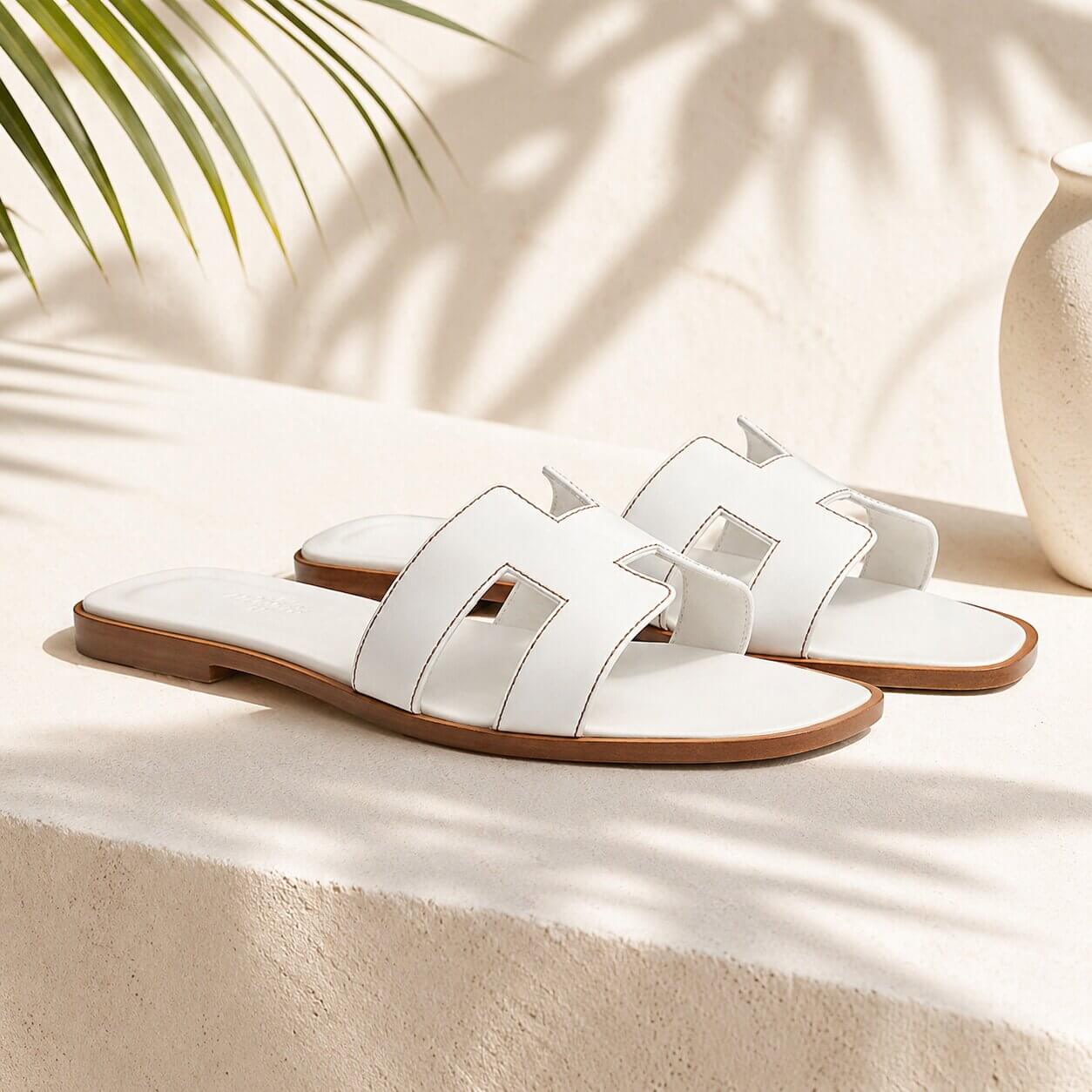 Bequeme Leder-Pantoletten für Damen | Komfortable Sommerschuhe