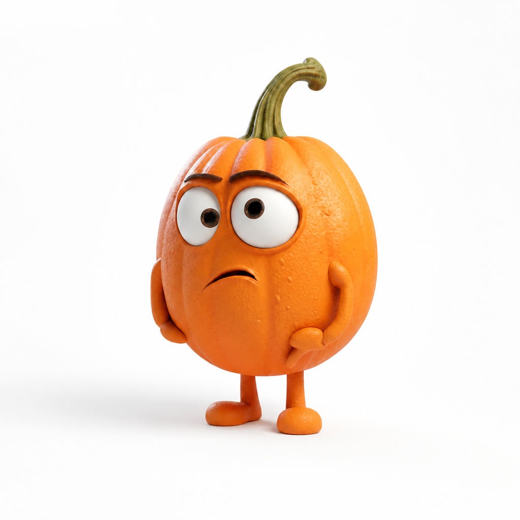 Kürbis Figur aus Harz für Herbst und Halloween Dekoration
