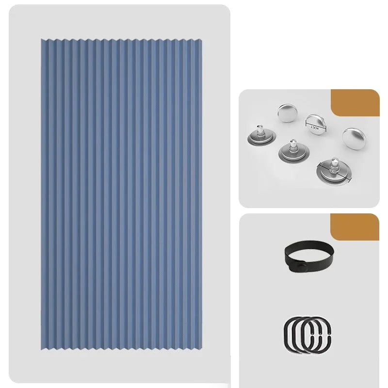 Accordion – Magnetischer Duschvorhang in Leinenoptik | 50 % RABATT