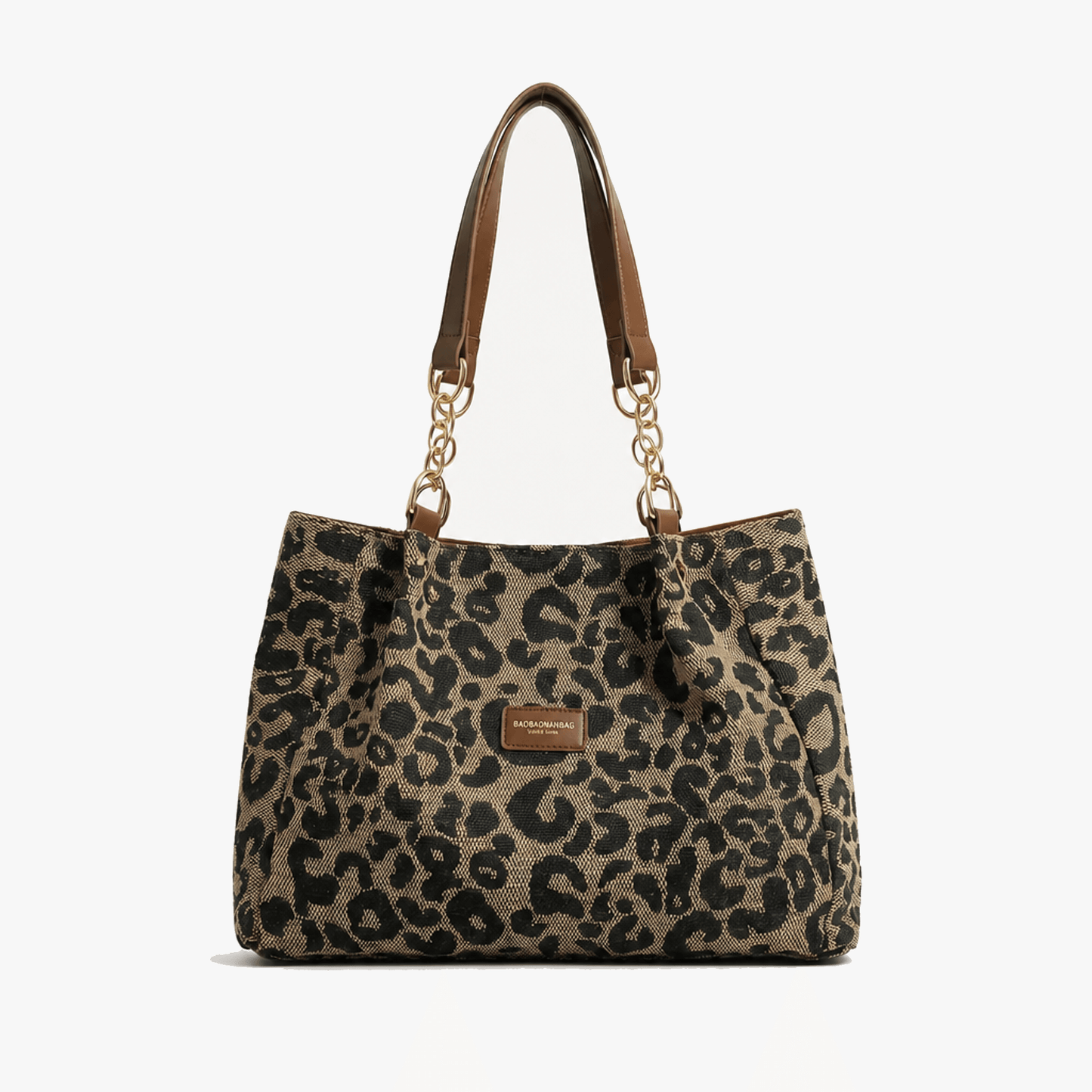 Lynxe™ Leopard-Tote – Statement-Tasche mit goldenem Ketten-Detail