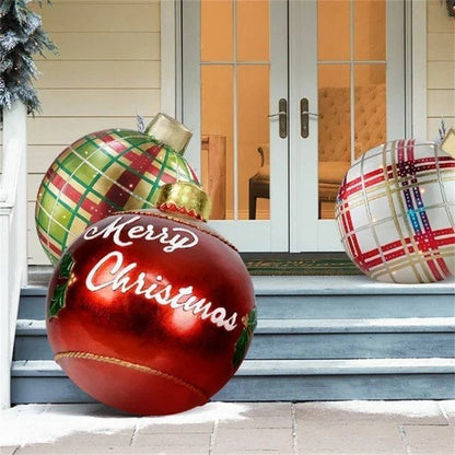 Aufblasbare Weihnachtskugel 60 cm – wetterfeste Deko für Innen und Außen, viele Designs