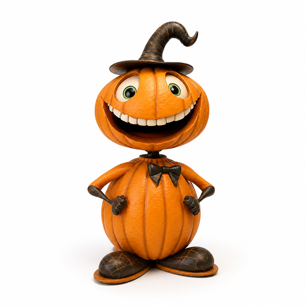 Kürbis Figur aus Harz für Herbst und Halloween Dekoration