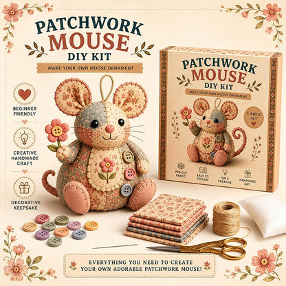 PatchNest™ | Entspannen und ein gemütliches Vintage Plüschmaus-Bastelset erstellen