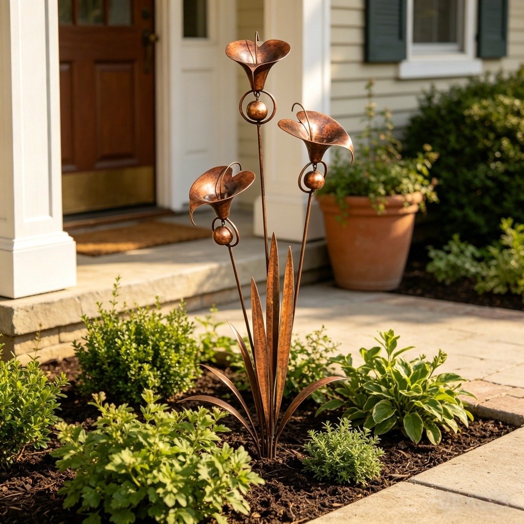 CallaChime™ | Handgefertigter Gartenstab mit Klangspiel