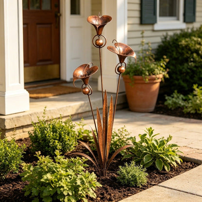 CallaChime™ | Handgefertigter Gartenstab mit Klangspiel