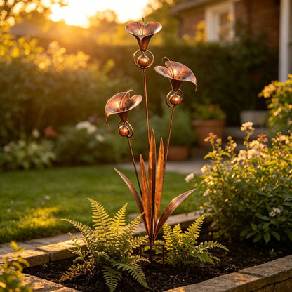 CallaChime™ | Handgefertigter Gartenstab mit Klangspiel