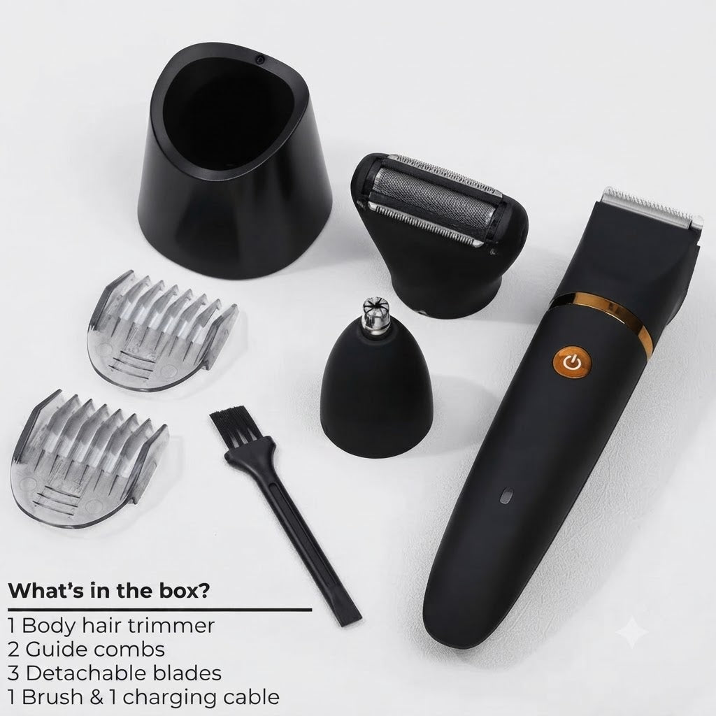 3-in-1 Bodygroomer wasserdicht mit USB-C Ladung