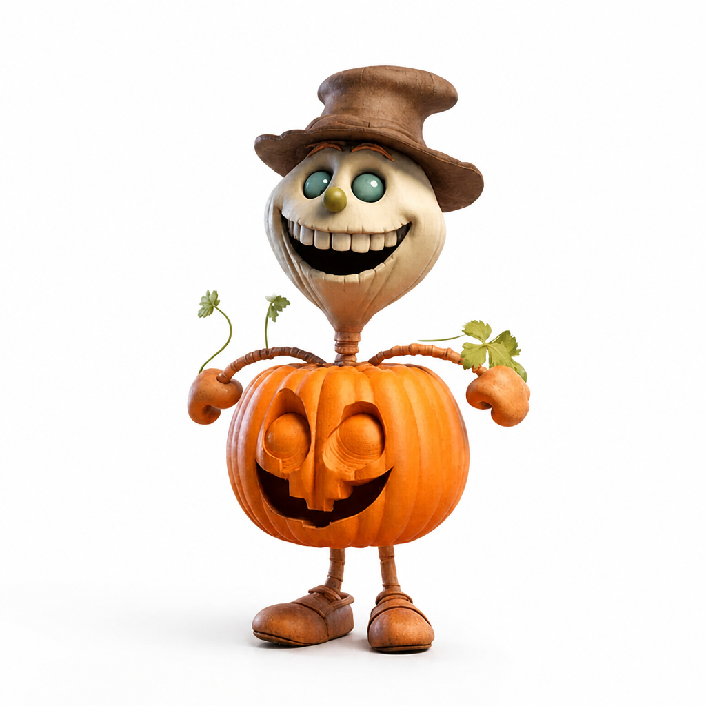 Kürbis Figur aus Harz für Herbst und Halloween Dekoration