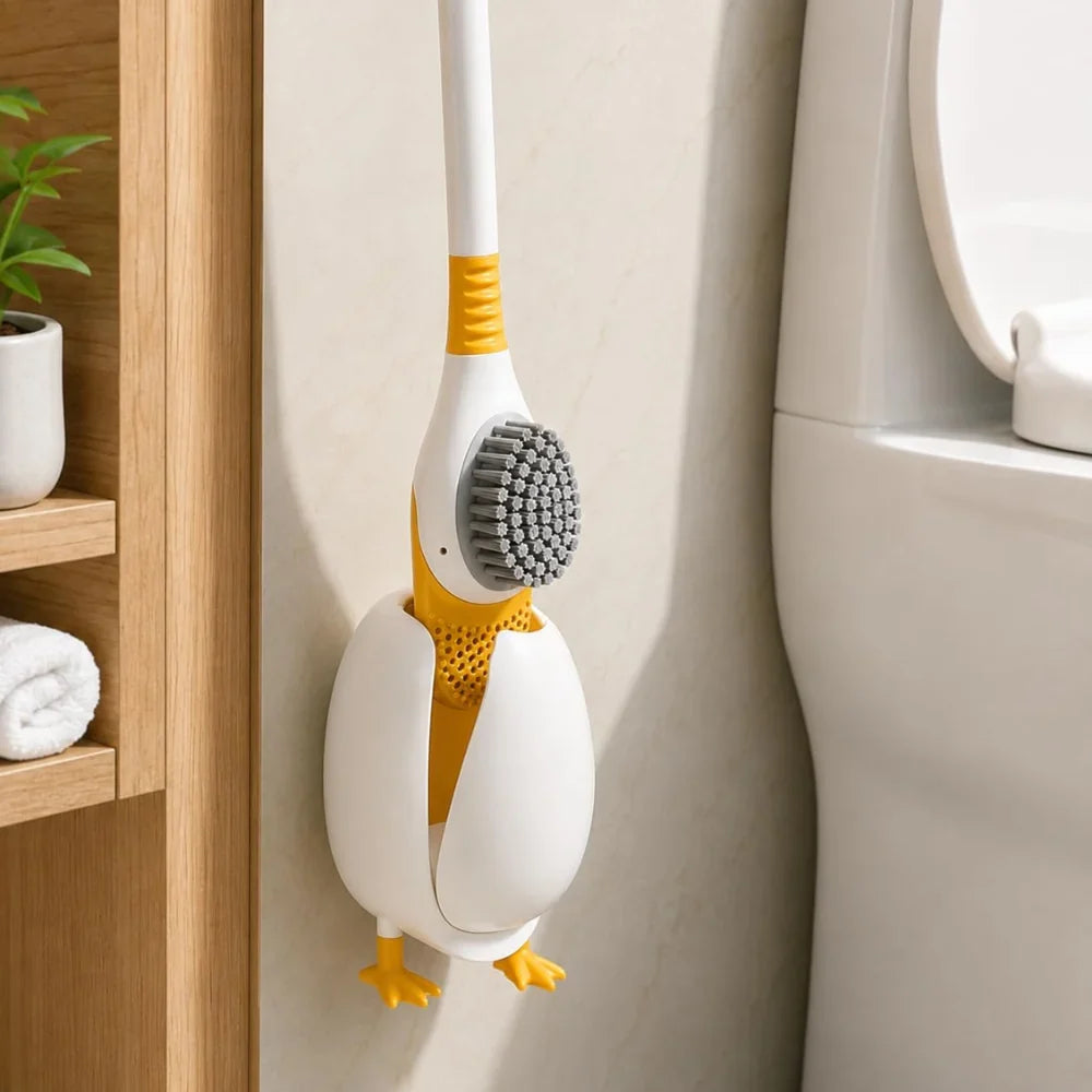 SplashMate™ | Hygienische Silikon-Toilettenbürste mit Entenhalter