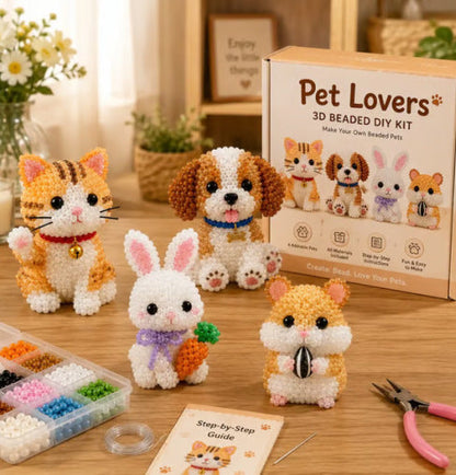 3D-Perlentiere Bastelset für Anfänger | BeadCraft Bliss