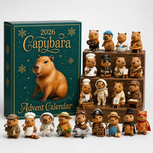 Capybara Adventskalender 2026 mit 24 Ornamenten