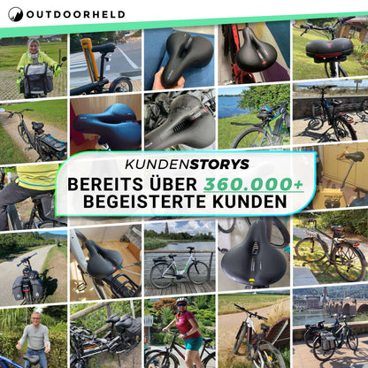 Fahrradsattel ergonomisch mit Memory-Schaum und Gel-Polsterung
