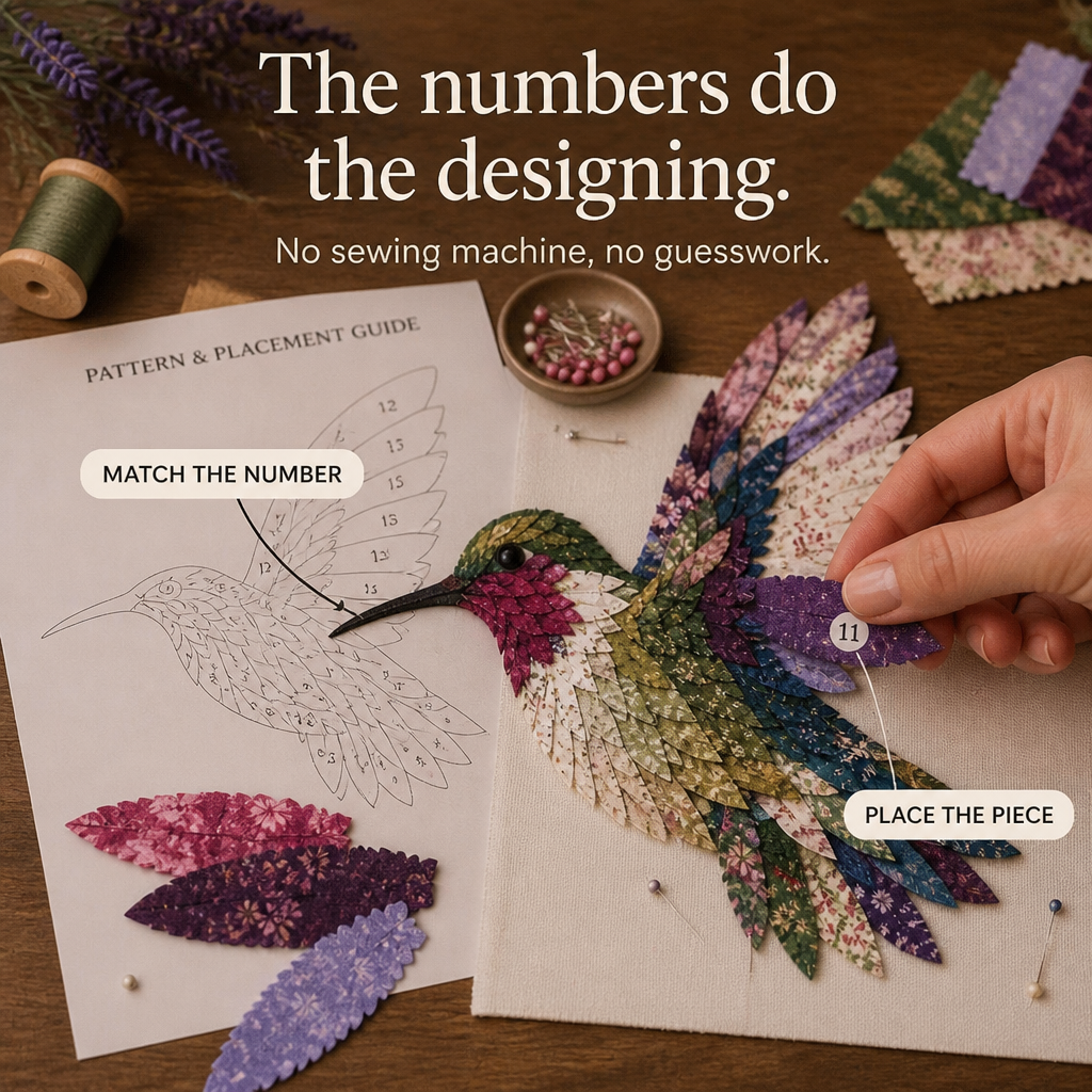 Wingmend | 3D Fabric Patchwork Hummingbird Craft Kit