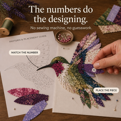 Wingmend | 3D Fabric Patchwork Hummingbird Craft Kit