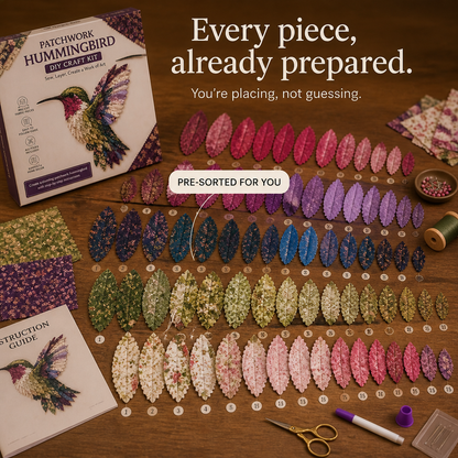 Wingmend | 3D Fabric Patchwork Hummingbird Craft Kit