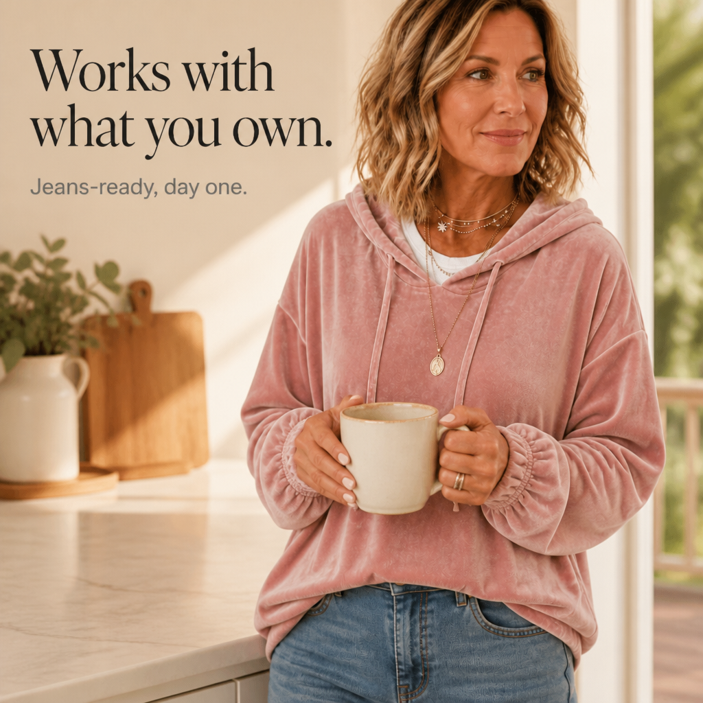 Samt-Hoodie mit Rüschenmanschette & Zipfelsaum | Wearbella