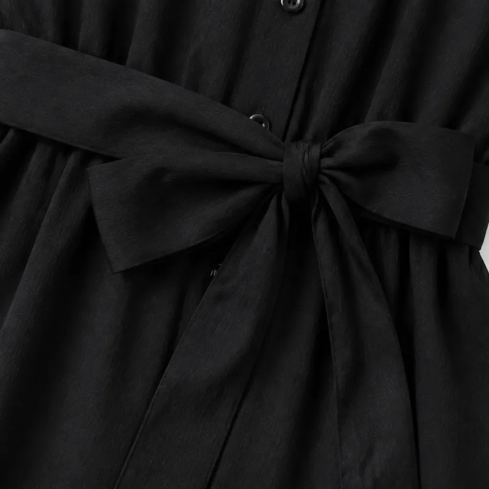 Solene – Hemd-Jumpsuit mit weitem Bein, Gürtel und Bindegürtel in der Taille