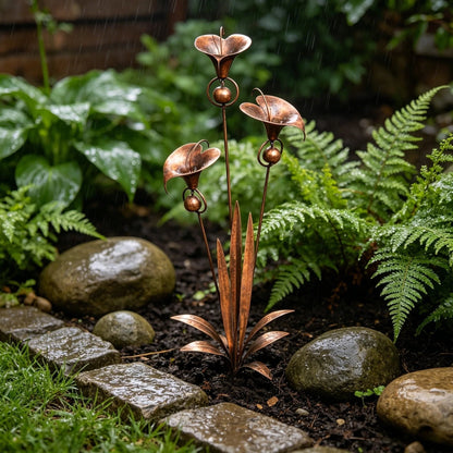 CallaChime™ | Handgefertigter Gartenstab mit Klangspiel