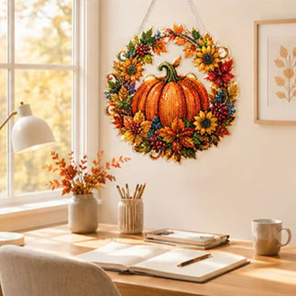 1+1 Kaching-Paket - 30 DIY Herbstkranz mit Strasssteinen zum Basteln | AutumnGlow